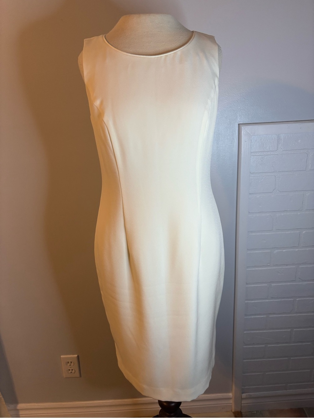 Classic Cream Sheath Dress - Women